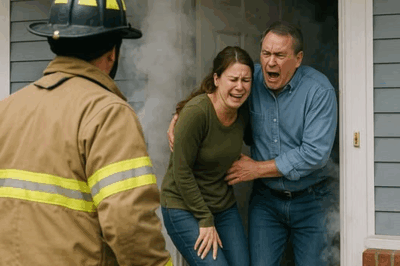 “A wife uncovered her husband’s affair with his son’s wife, plotted silent revenge, and set a trap with glue and smoke alarms. But when the terrified pair begged for rescue, the one who answered the call was their son — the fire chief who never knew the truth.”