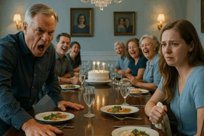 The chandelier glittered, wine flowed, and laughter echoed as my father called me “street garbage” in front of everyone. My sister smirked, my mother dismissed me, and my family cheered my disgrace. They thought it ended there. What they didn’t know—I was about to cancel his whole life.