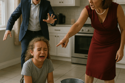The mansion glittered with chandeliers and pearls, but in one corner of the house, a child knelt on the floor, crying out in pain.