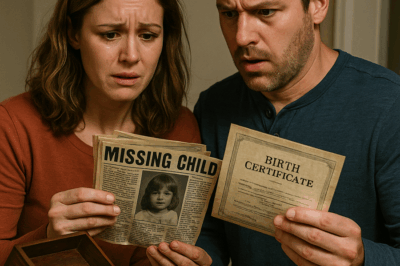 I opened the dusty recipe box my mom gave me. My husband snatched it away, trembling. Inside weren’t recipes—but missing child clippings with my face on them. What he found next made us call the police…