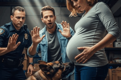 “She Was Seven Months Pregnant, Carrying a Heavy Camera Bag Through the Terminal When a Trained K9 Suddenly Barked and Blocked Her Path—Crowds Gathered as Officers Surrounded Her. But When They Opened the Bag, What They Found Didn’t Just Shock the Airport… It Revealed a Hidden Story No One Expected.”
