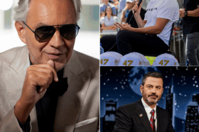 Andrea Bocelli, a voice of music and peace, shocked the world when he finally broke his silence—his response after Jimmy Kimmel’s comments about Charlie Kirk left audiences gasping, shattering illusions and sparking debates that no one expected.