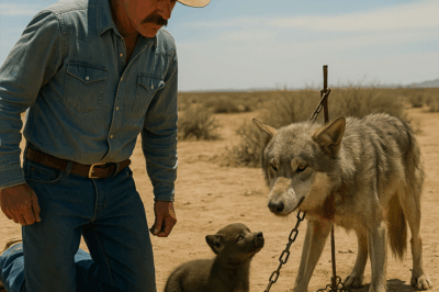 The Cowboy, the Chained Wolf, and the Cry That Shook the Desert