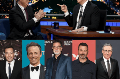 Networks Stunned as Comedy Giants Stage Defiant Coup: Fallon, Meyers, and Oliver’s Joint Stand on Colbert’s Stage Sends Shockwaves Through Boardrooms, Raising Fears of a Historic Late-Night Uprising That May Redefine Television Forever