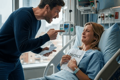 Husband Demands Divorce Papers at His Wife’s Hospital Bed—But He Never Expected Who Would Walk in Next