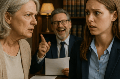 “She Buried Her Husband, Then Was Betrayed by Her Daughter—Kicked Out of Her Own Home, Told She Was ‘Useless Now.’ Days Later, in the Lawyer’s Office, A Single Line From the Will Changed Everything. The Daughter’s Greedy Smile Vanished, Replaced by a Face White as Ashes”