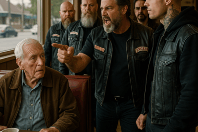 A thug slapped an 81-year-old veteran in a diner… An hour later, his son walked in with the Hells Angels.