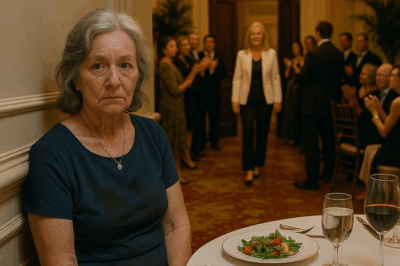 “She Was Humiliated by Her Daughter-in-Law, Hidden Behind a Palm Tree at the Servants’ Table. But When the Woman She Helped Fix a Car Arrived—Revealed as the Billionaire the Family Desperately Wanted to Impress—The Real Shock That Came After Left Everyone Staring at the Mother They Had Rejected”