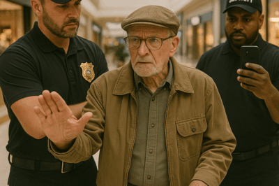 “Sir, you have to leave now.” The guards sneered at the elderly stranger, recording him as he clutched his cane.