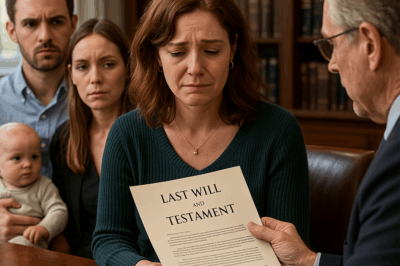 After her father-in-law’s sudden passing, Tamara went to the reading of the will, where her ex-husband and his new partner sat with their baby. but when the notary began reading the old man’s final words, everything changed.