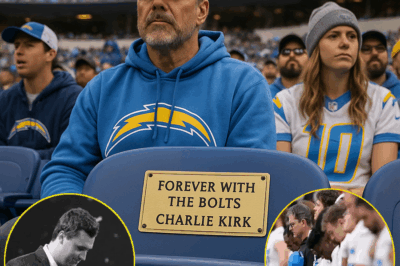 “Forever with the Bolts”: The Chargers’ Empty Seat for Charlie Kirk Becomes a Living Legacy