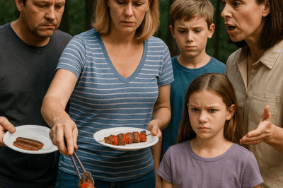 “She Said ‘Your Kids Don’t Need Meat’ and Reserved the Best Cuts for Her Own Children. Her Brother Backed Her in Silence. But When the Grill Was Ready and the Food Plated, What Everyone Saw Made Their Arrogance Boomerang Back in the Most Humiliating Way Possible”