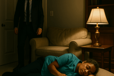 “A Millionaire Returned Home at Midnight and Expected Silence—Instead He Froze When He Found His Twins Sleeping Peacefully in the Arms of the Exhausted Cleaning Lady, and What Happened Next Shook His Entire World Forever”