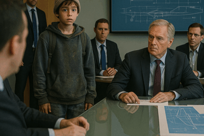 The Boardroom Laughed At A Ragged Boy Who Said “I Can Fix It”—But When The Billionaire Handed Him The Blueprint, A Hidden Pattern Emerged, A Secret Lab Was Exposed, And A Choice Rewrote The Fate Of A Flying Dream