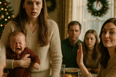 “CHRISTMAS HORROR: MY INFLUENCER SISTER PROMISED HER FOLLOWERS AN ‘AUTHENTIC FAMILY DINNER’—BUT WHEN SHE SLAPPED MY SIX-MONTH-OLD SON FOR RUINING HER SHOT, SHE CALLED ME DRAMATIC. WORSE, EVERYONE STAYED SILENT WHILE THE CAMERAS BLINKED RED AND MY HUSBAND ORDERED HER OUT.”