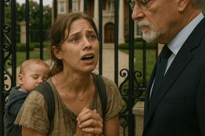 “DESPERATION AT THE GATES: Struggling Girl Pleads for a Job Outside Billionaire’s Mansion—But A Tiny Scar on Her Neck Reveals a Hidden Bloodline, a Missing Baby, and a Dark Family Secret That Leaves One of the Richest Men in Shock!”
