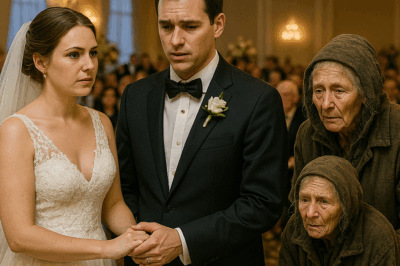 “THE BEGGARS AT THE BANQUET: At Our Glamorous Wedding, Two Old Strangers Stood Silent and Trembling—Ignored by Everyone Until the Truth Emerged Later That Night… And I Discovered My Husband’s Secret That Turned Our Marriage Into the Most Humiliating Betrayal of My Life!”