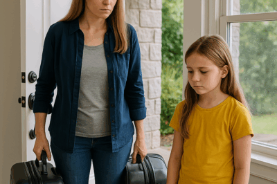 “A Business Trip Cut Short Led to a Mother’s Shocking Discovery: Her Daughter Left Alone to Clean, Abandoned While Relatives Took Another Child Out for Fun. She Stayed Calm, Took Action, Walked Out—And By Sunrise, Her Husband’s Phone Messages Were Desperate and Frantic”