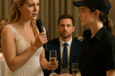 At my ex’s wedding, the bride declared into the microphone, “I saved him from his past life with her.” Guests clapped and raised their glasses—until a waitress approached, removed her uniform hat, and said, “I’m his daughter. There’s something you should know.” The bride’s face changed instantly.