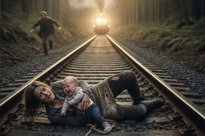 “COUNTRYSIDE HORROR: Sunset Stroll Turns Into Nightmare as Single Father Discovers Woman Bound to Train Tracks With Newborn—He Saves Them Seconds Before Impact, But What Followed Revealed a Dark Past, Ruthless Enemies, and a Secret That Could Change Their Lives Forever!”