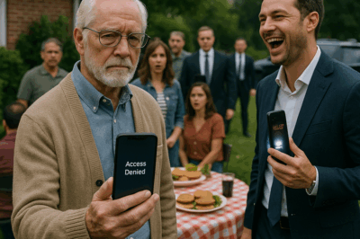 My son-in-law humiliated me at a party. “You should’ve let me invest that quaint pension of yours,” he sneered. He thought I was just a dusty old archivist. I sent one text message. Moments later, his phone lit up. “Access Denied.” His multi-million dollar empire vanished. Then, the federal agents arrived…