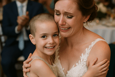 My 8-year-old stepdaughter did something strange on my wedding day. She insisted on wearing a thick winter hat all day, hiding her beautiful long hair. In the middle of the reception, she walked up to me, took off the hat, and showed me the real reason why.