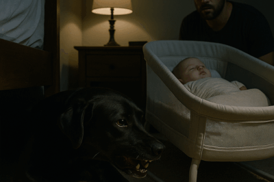 “Every Night at Exactly 2:13, the Black Dog Growled at the Crib, Until the Father Finally Called the Police—What They Found Beneath the Bed Was So Disturbing That the Family Never Slept in That Room Again”