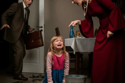 “My hand hurts so much! Please, stop!” cried little Sophie, her tiny body trembling as she knelt on the cold tiled floor. Tears streamed down her red cheeks as she clutched her hand, the pain unbearable.