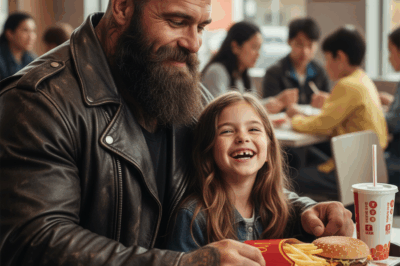 Every Saturday this terrifying biker meets a little girl at McDonald’s, and the manager finally called the cops.