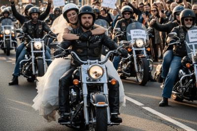 Dear biker man, You don’t know me, but you saved my uncle’s life last year. I’m getting married next month. My dad’s gone, my brother’s deployed, and I don’t have anyone to walk me down the aisle. Could you… could you ride me there instead?”