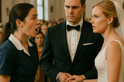 A Poor Cleaner Interrupted the Lavish Wedding of a Millionaire Groom—When She Opened Her Mouth at the Altar, the Shocking Truth About the Bride Exploded in Front of Hundreds of Guests, Cameras, and High Society Elites, Forcing the Groom to Cancel the Ceremony Immediately and Turning the Fairytale Celebration Into One of the Most Jaw-Dropping and Scandalous Moments Ever Witnessed in a Church