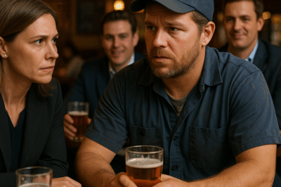 They Laughed at the Single Dad Mechanic Drinking Alone at the Bar—But When a Powerful CEO Overheard His Story and Uncovered the Secret He Had Been Hiding, the Entire Room Fell Silent, and What Happened Next Turned the Humiliation Into One of the Most Shocking and Inspirational Twists of Fate That Exposed the Truth About Wealth, Respect, and the Power of the Human Spirit