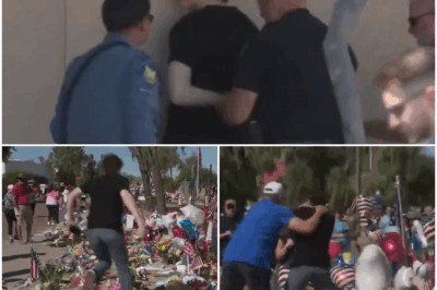 THIS is the moment a man is dragged to the ground by enraged onlookers after he appears to destroy a Charlie Kirk memorial.