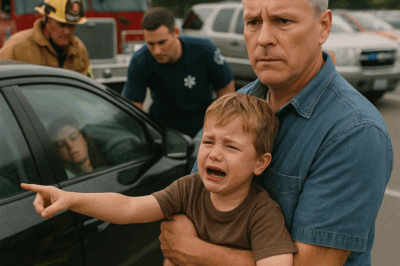 A Barefoot Boy Was Weeping and Striking a Car Door — One Look Inside Left Me Frozen in Place