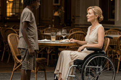 The poor black boy asked the paralyzed millionaire: “Can I cure you in exchange for that leftover food?” She smiled – and then everything changed…