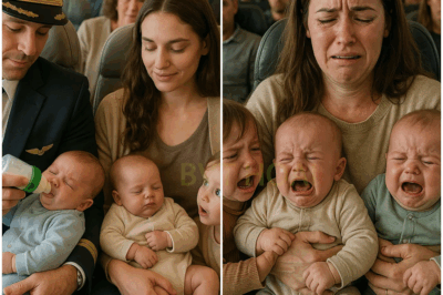 My Husband Changed Seats Mid-Flight, I Was Left Alone with Three Crying Babies—Then the Pilot Walked Out and Said, ‘May I Help You?