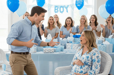 The baby shower was supposed to be perfect. Pink and blue balloons bobbed from every chair, a three-tiered cake shaped like building blocks held court on the dessert table, and thirty-seven guests crowded into my mother’s living room, cooing over tiny clothes and passing around ultrasound photos like sacred relics. I was unwrapping a set of burp cloths when the nausea hit—a familiar green wave that had been my constant companion for six months.