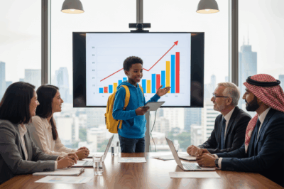 A Janitor’s Son Claims Thirteen Languages: The Moment That Left a Millionaire in Shock In the heart of New York City, 15-year-old Marcus Jenkins felt the weight of the world as he carried his mother’s cleaning supplies through the grand entrance of a luxurious commercial building.