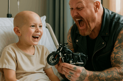 in the morning when I first heard the boots. Heavy, deliberate. The kind of sound you don’t expect in a pediatric cancer ward, where everything is supposed to be soft and sterile.