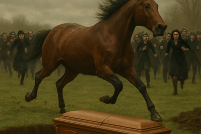 “For 20 years, my husband and his horse Astoria were inseparable. On the day of his funeral, she charged into the cemetery, shattering his coffin. People whispered she had gone mad with grief… but what we discovered inside left the mourners frozen in shock. 👇