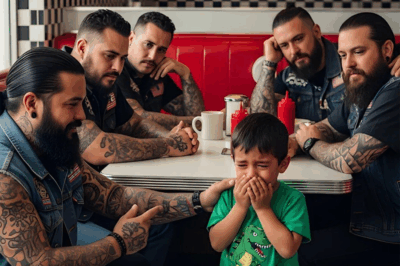 All conversations stopped. Fifteen veterans in leather vests stood frozen, staring at the little boy in a dinosaur T-shirt who had just asked us to commit murder as if he were asking for more salsa for his tacos.