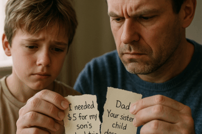 “He Just Needed $5 for a School Trip — But When His Father Ripped the Paper From His Hand, Everything Changed: A Sister’s Son, a Family’s Silence, and the Unspoken Truth That Would Tear Their Hearts Apart Forever”