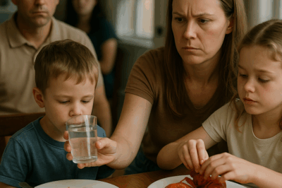 “My Sister Said, ‘We Don’t Feed Extras,’ While Handing My Son Plain Water as Her Kids Ate Lobster — What Happened Next Made Every Guest at the Table Go Completely Silent”
