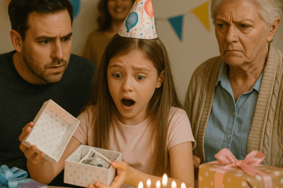 “On My Daughter’s 10th Birthday, She Opened a Gift from My Mother-in-Law — But When She Pulled Out What Was Inside and Asked Me a Question, the Entire Room Went Silent and My Husband’s Face Turned White”