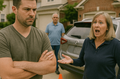 After the HOA Neighbor Kept Parking in My Driveway and Brushing Me Off, I Staged a Public, Legal Setup That Turned Her Habit Into a Public Spectacle — The Moment She Realized She’d Been Outplayed Left the Whole Cul-de-Sac Speechless