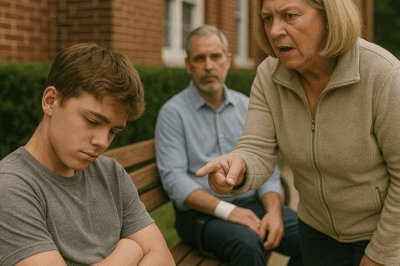 “The HOA ‘Karen’ Tried to Shame a Young Boy for ‘Sleeping’ on a Park Bench—But When She Found Out He’d Been Waiting All Night for His Father, Who Was Just Released From the Hospital, the Entire Neighborhood Realized How Little They Knew About Kindness.”