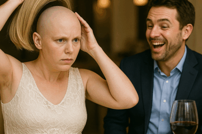 The Billionaire Laughed at His Blind Date’s “Cheap” Dress and Whispered to His Friends That She Looked Out of Place — But When She Calmly Took Off Her Wig at the Table, the Whole Restaurant Fell Completely Silent
