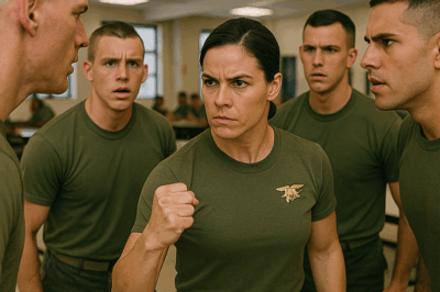 “Four Recruits Surrounded a Quiet Woman in the Navy Mess Hall, Laughing at Her for Sitting at the ‘Elite Table.’ Forty-Five Seconds Later, Every Single One of Them Was on Their Feet—Because They Finally Realized Who She Really Was, and Why Her Name Carried a Classified Rank.”