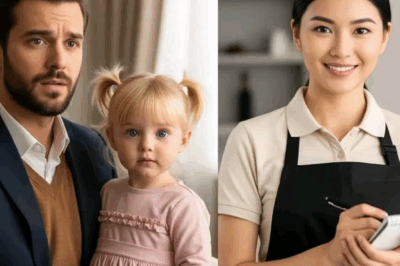 “Daddy, that waitress looks just like Mommy!” — The millionaire turned around and froze… His wife had d!ed!