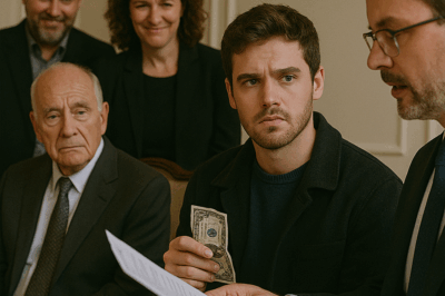 “At My Grandfather’s Will Reading, Everyone Laughed When I Was Left with Just One Dollar—The Room Was Full of Smirks and Whispers, Until the Lawyer Reached the Final Page and Revealed the Secret Clause My Grandfather Had Added Just for Me. Suddenly, No One Was Laughing Anymore.”